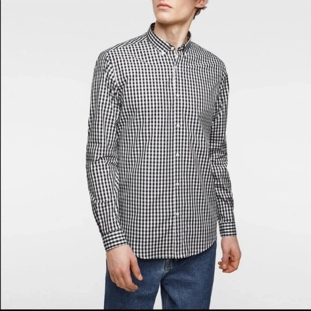 ZARA Men Long Sleeve Button Down Shirt
